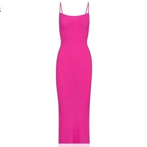 SOFT LOUNGE SLIP LONG DRESS SIZE S HOT PINK
